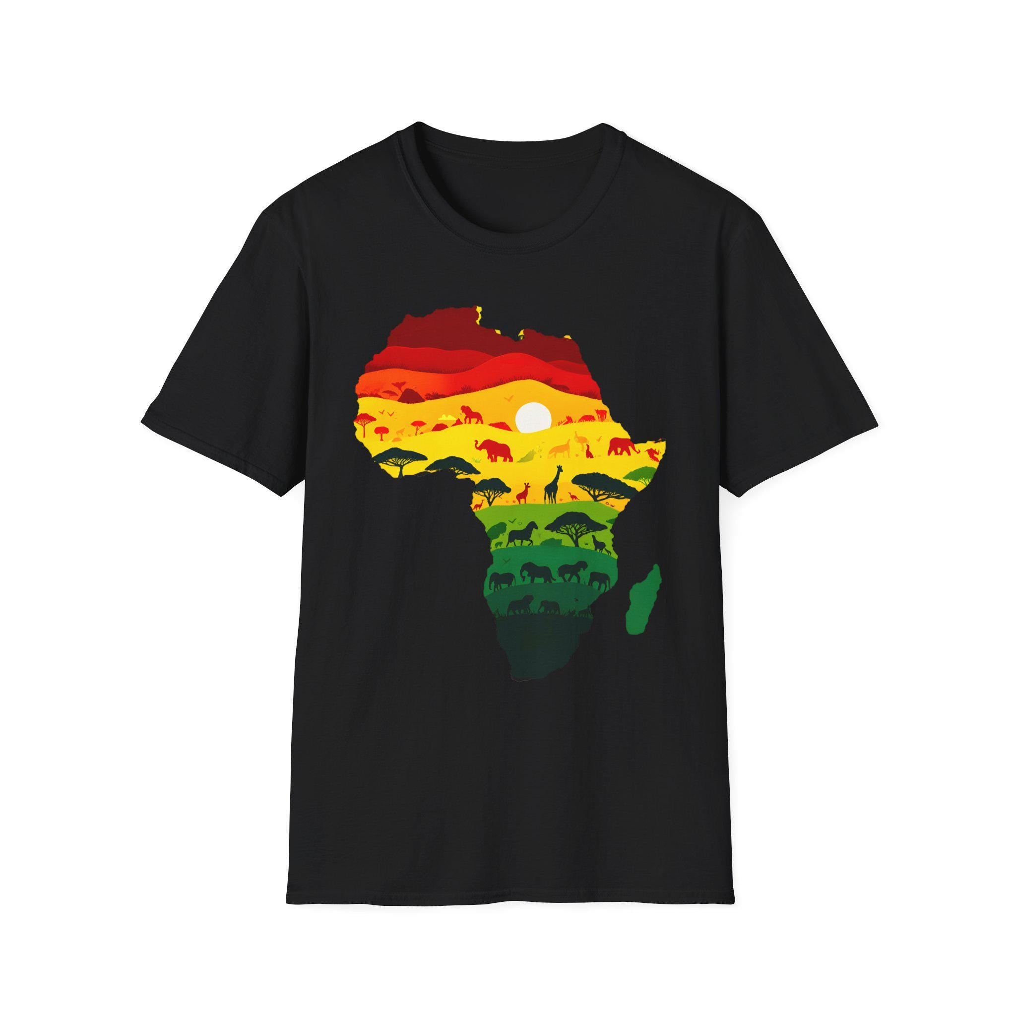 Juneteenth African Sunset Wildlife Tee shirt image 1